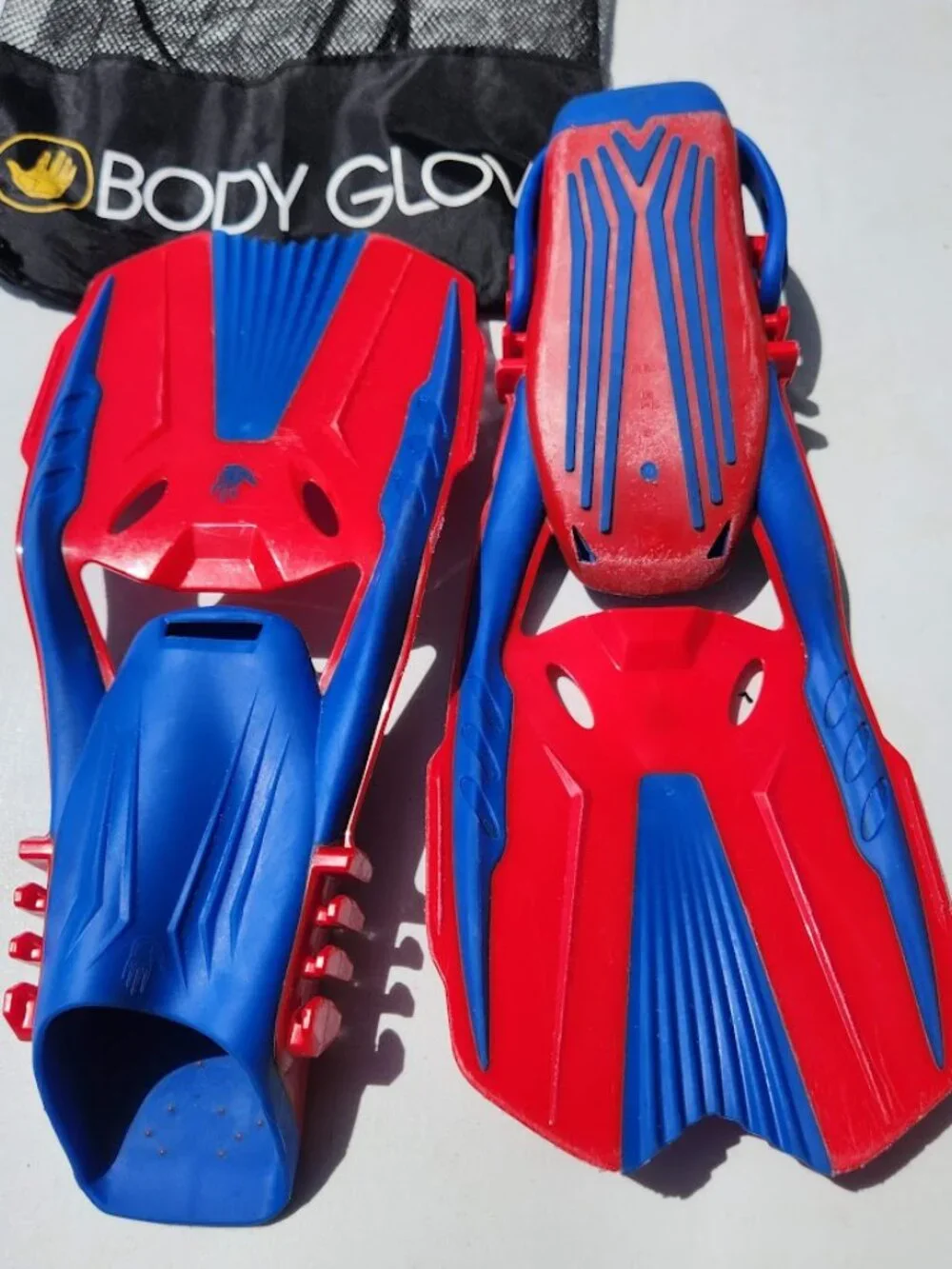 Snorkeling Gear Snorkel Fins Flippers Swimming Water Sports Set Diving Lightweig